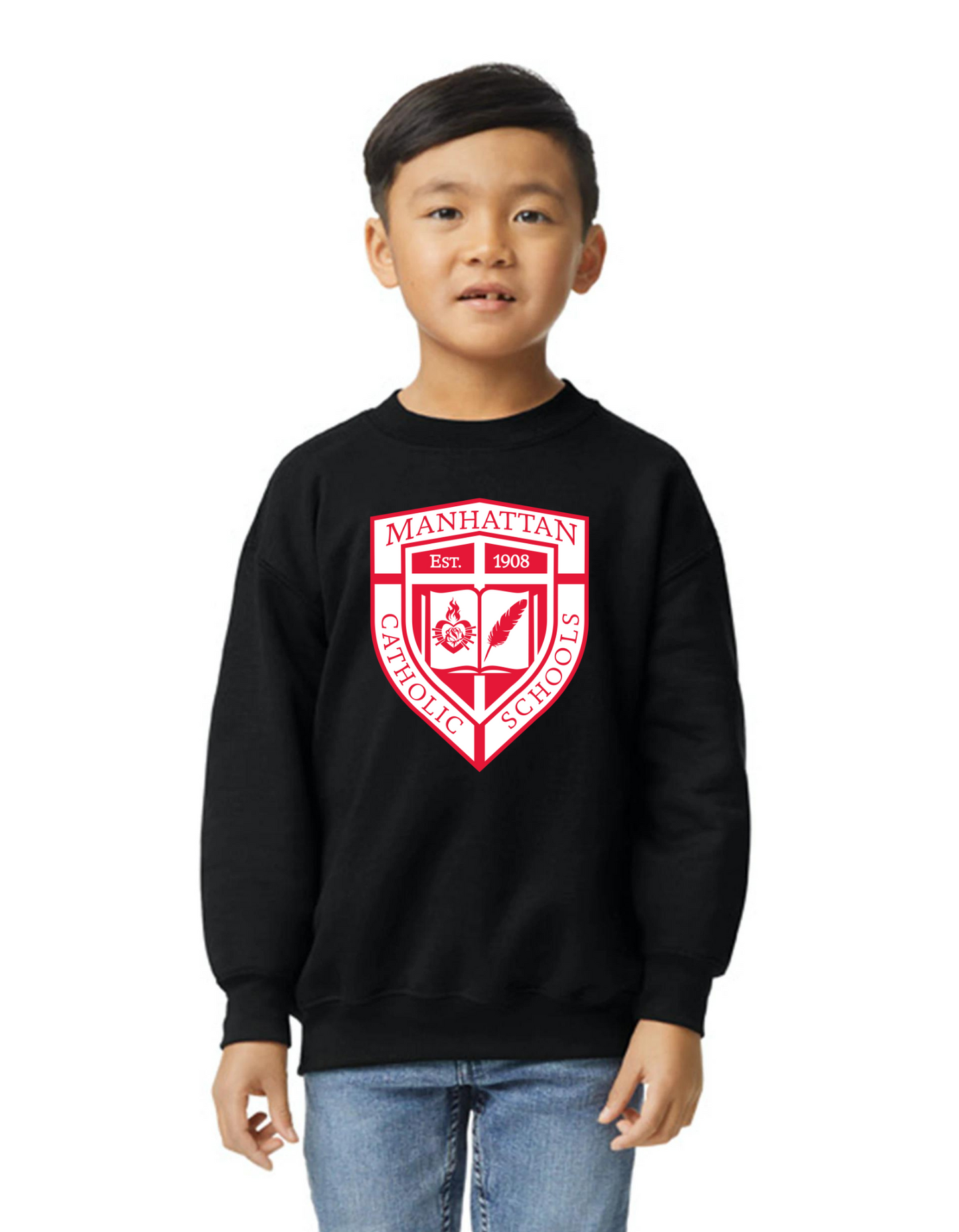 MCS Youth Logo Crew Sweatshirt | Black