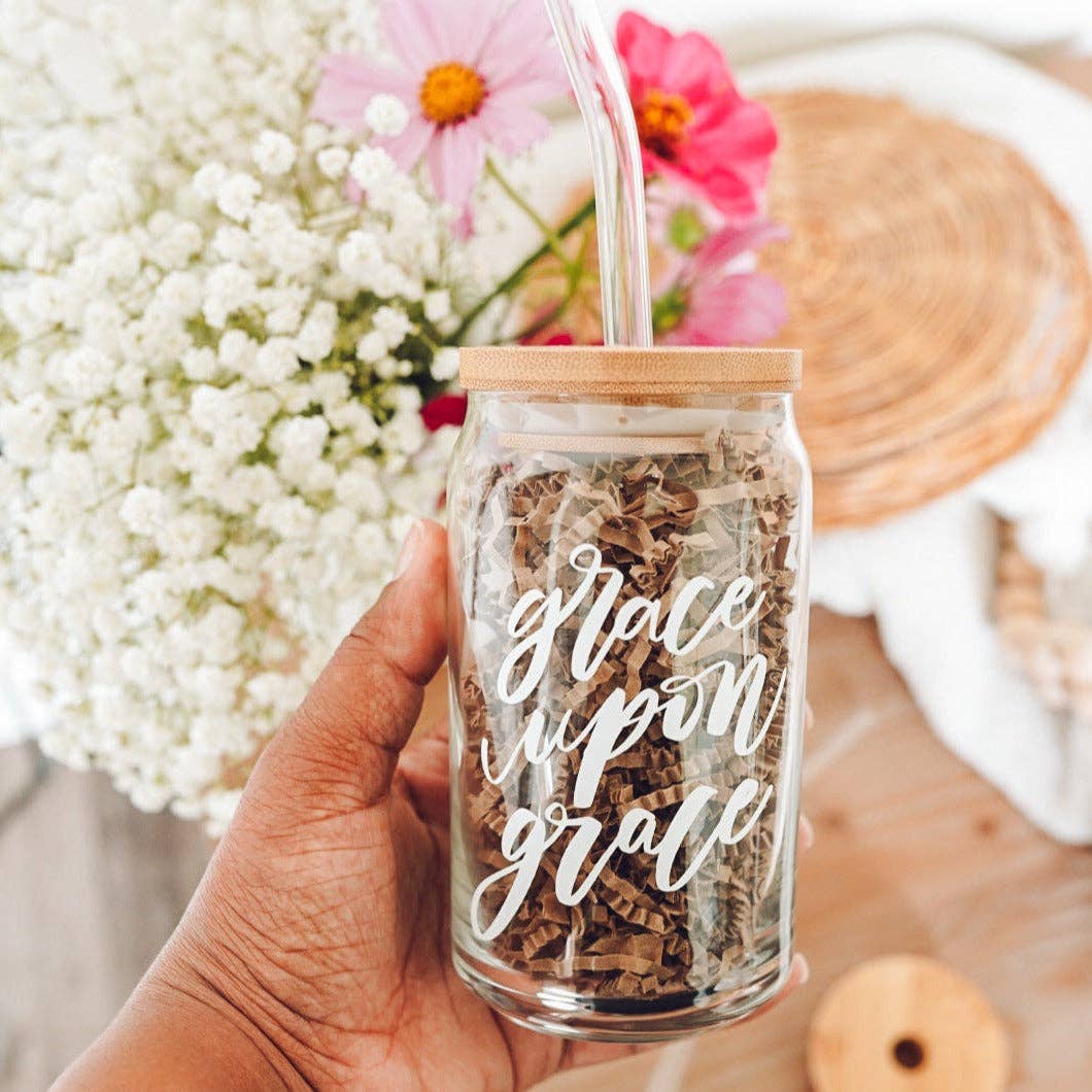 Grace Upon Grace Glass Cup