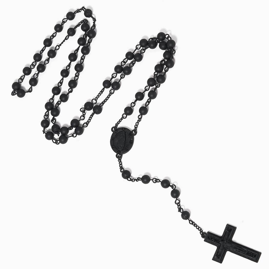 Gold-Dipped Rosary Necklace