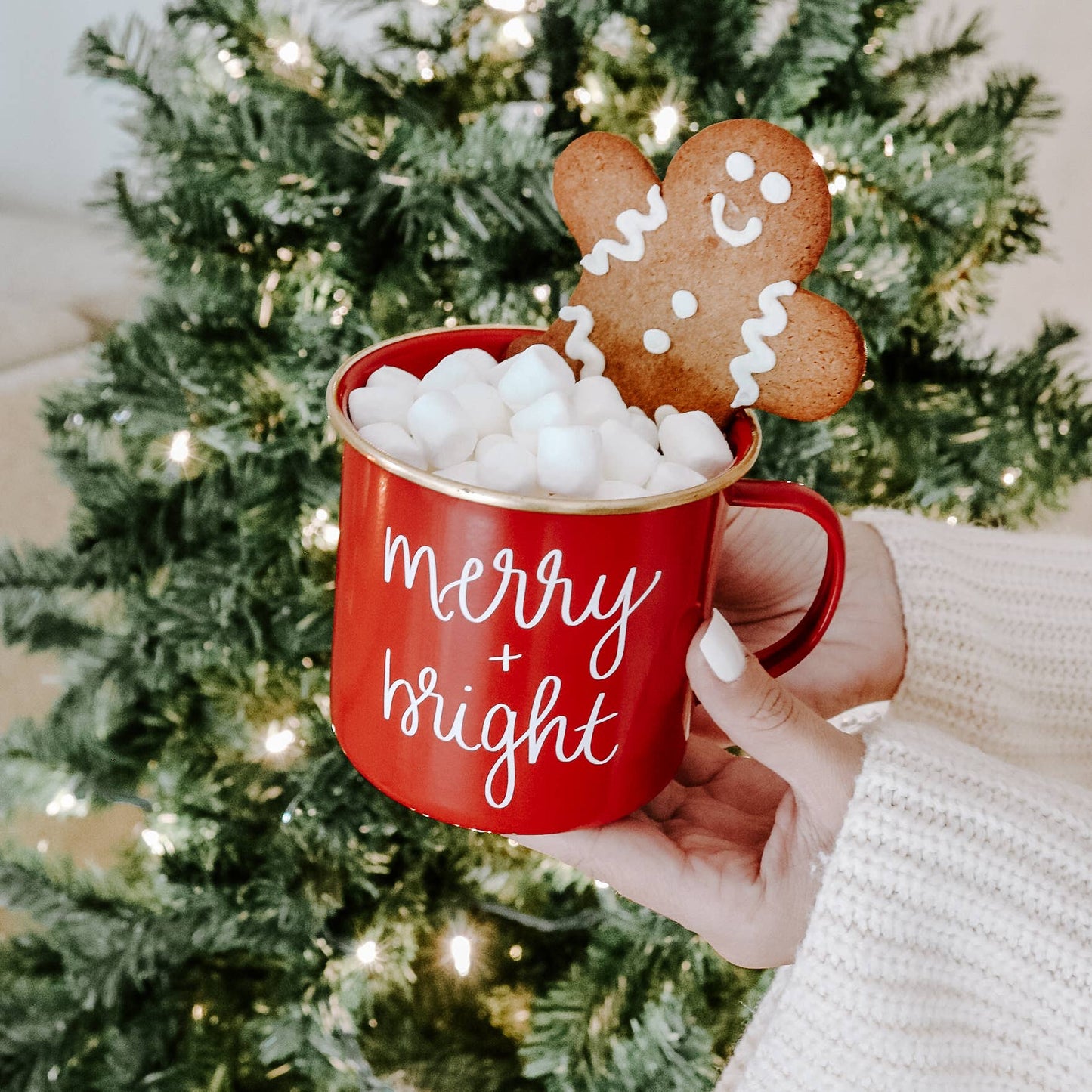 Merry and Bright Coffee Mug | Christmas Red