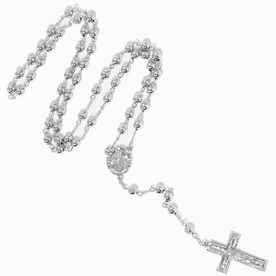 Gold-Dipped Rosary Necklace