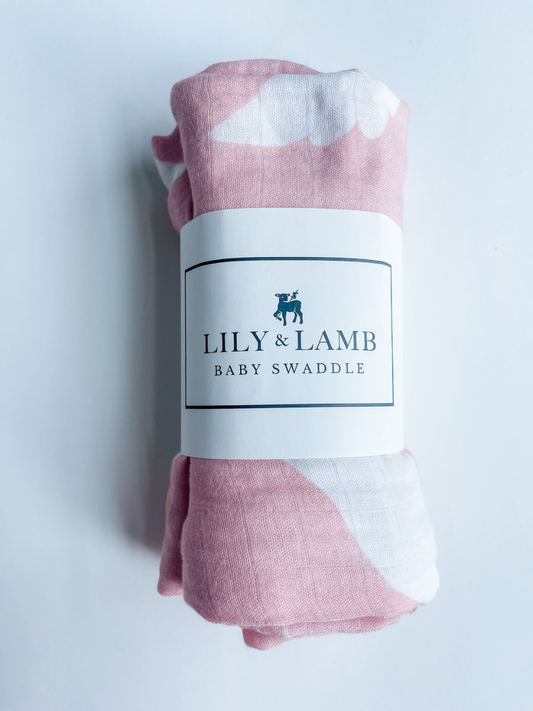 Guardian Angel Baby Swaddle | Pink