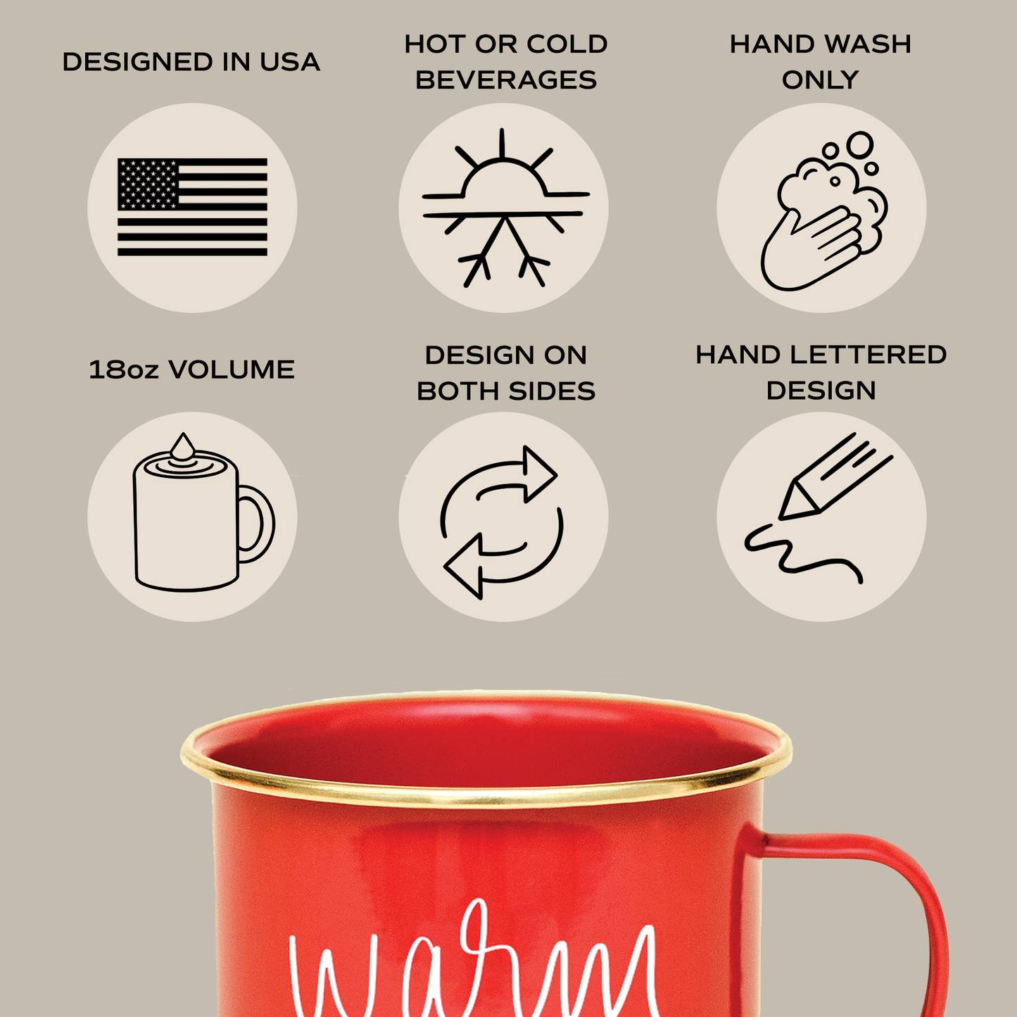 Merry and Bright Coffee Mug | Christmas Red