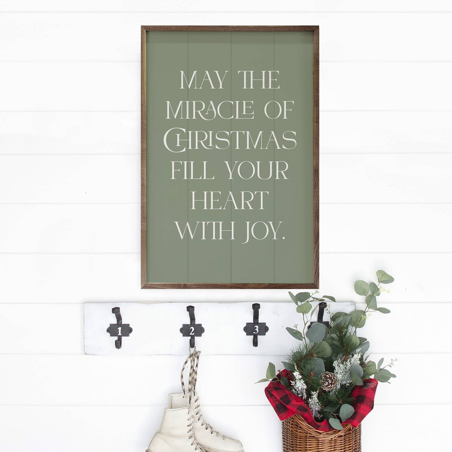 May The Miracle Of Christmas Green | 5 x 8 x 1.5