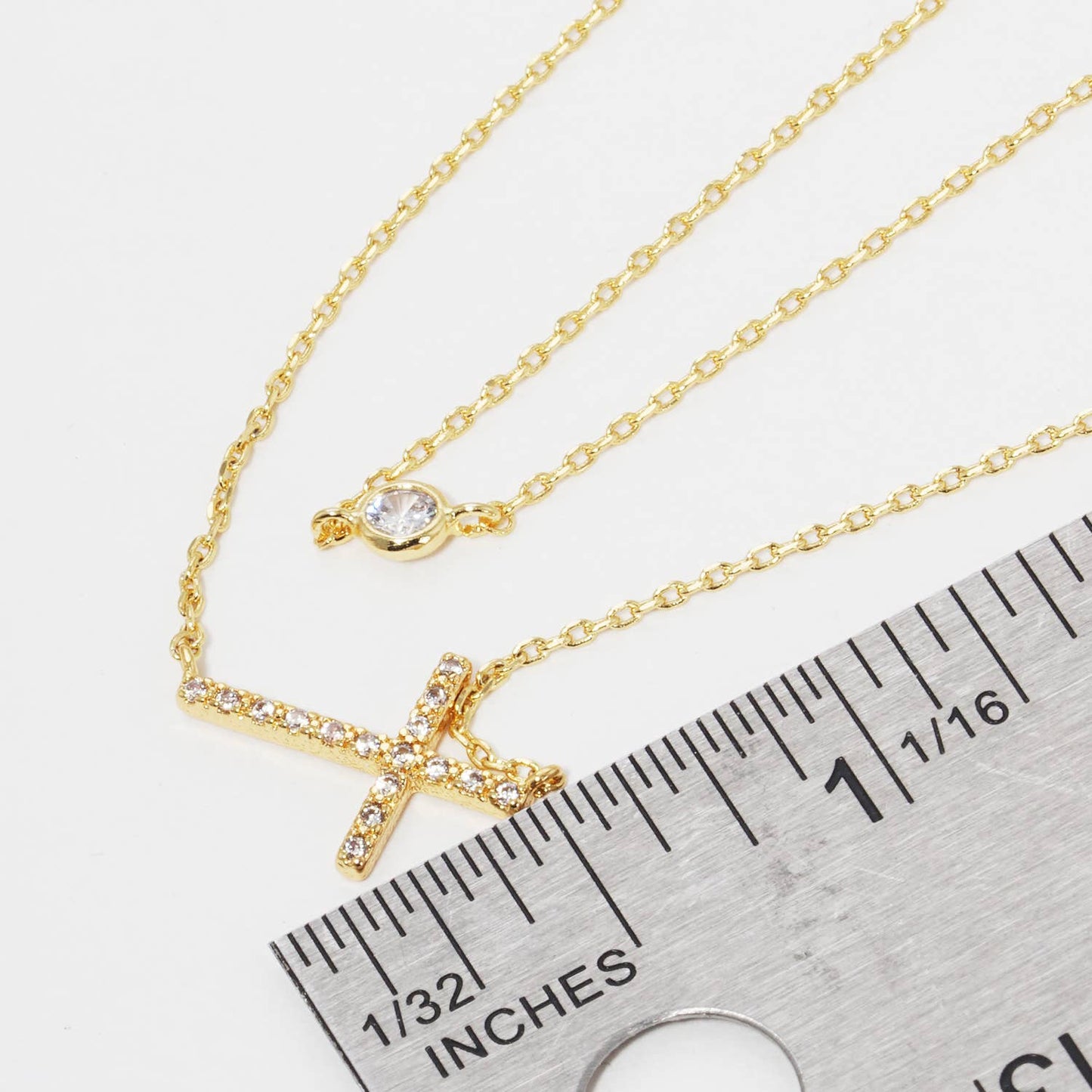 Layered Cross Necklace