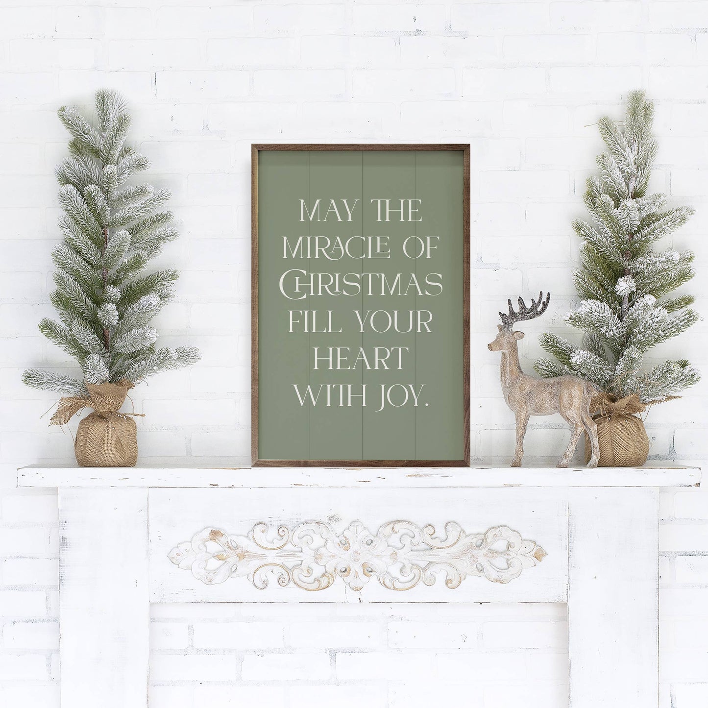 May The Miracle Of Christmas Green | 5 x 8 x 1.5