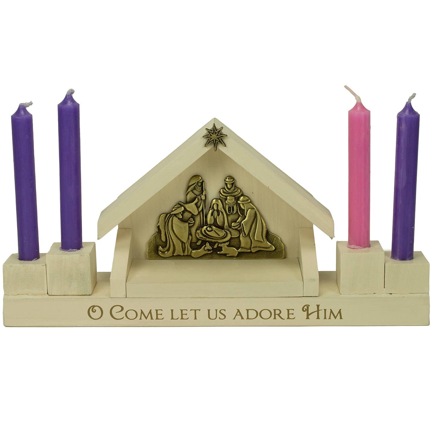 Advent Candle Holder | Nativity Scene