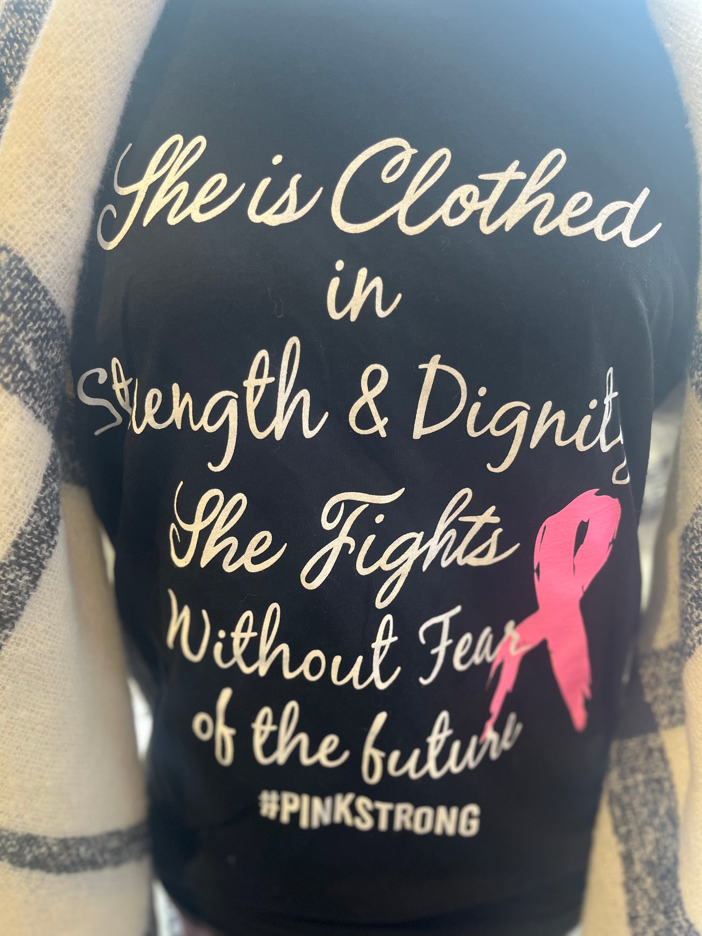 She Is Clothed Breast Cancer Awareness T-Shirt