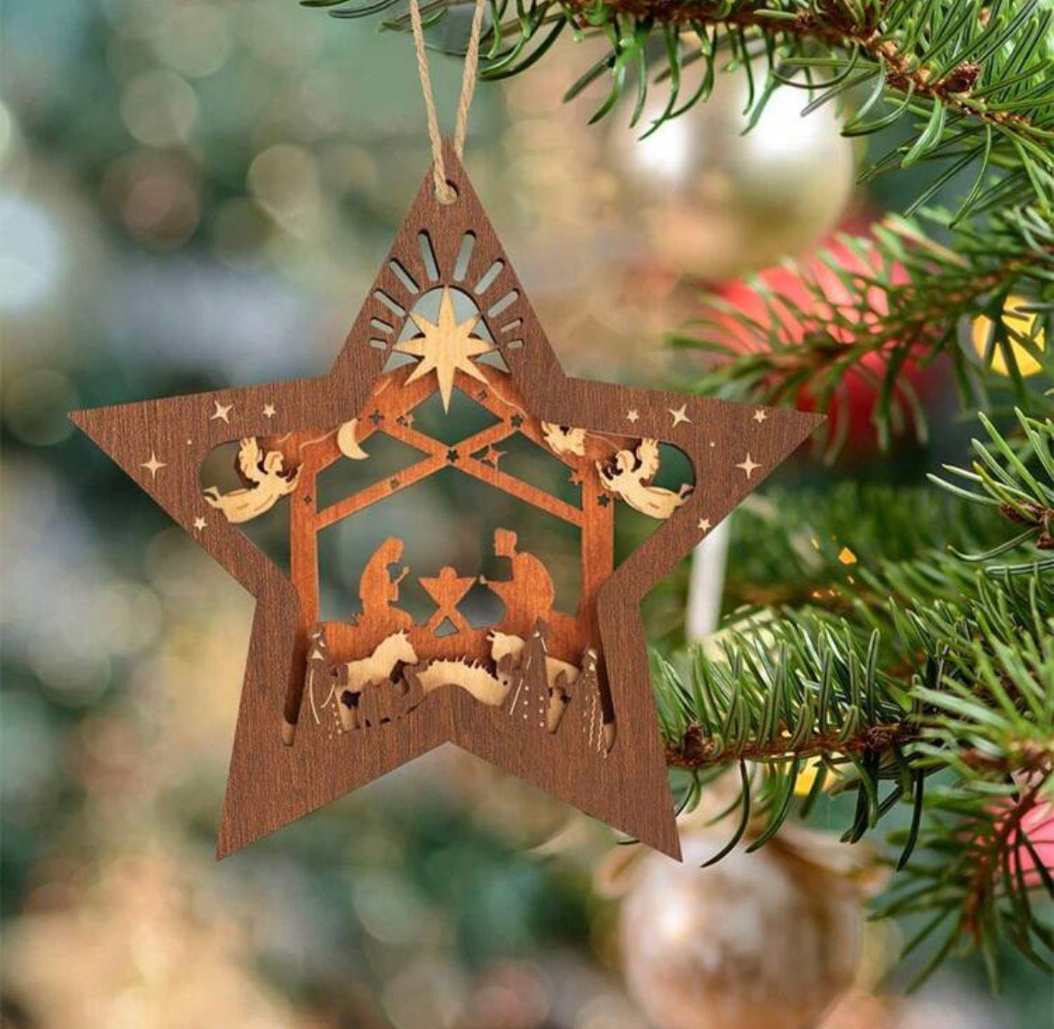 Nativity Star Ornament
