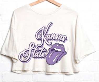 K-State Malibu Crop Tee