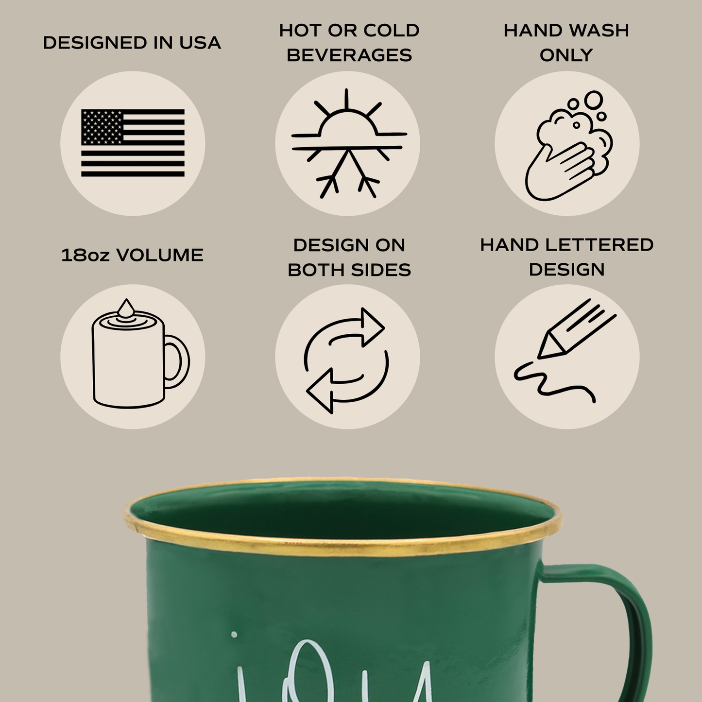 Joy Coffee Mug | Christmas Green