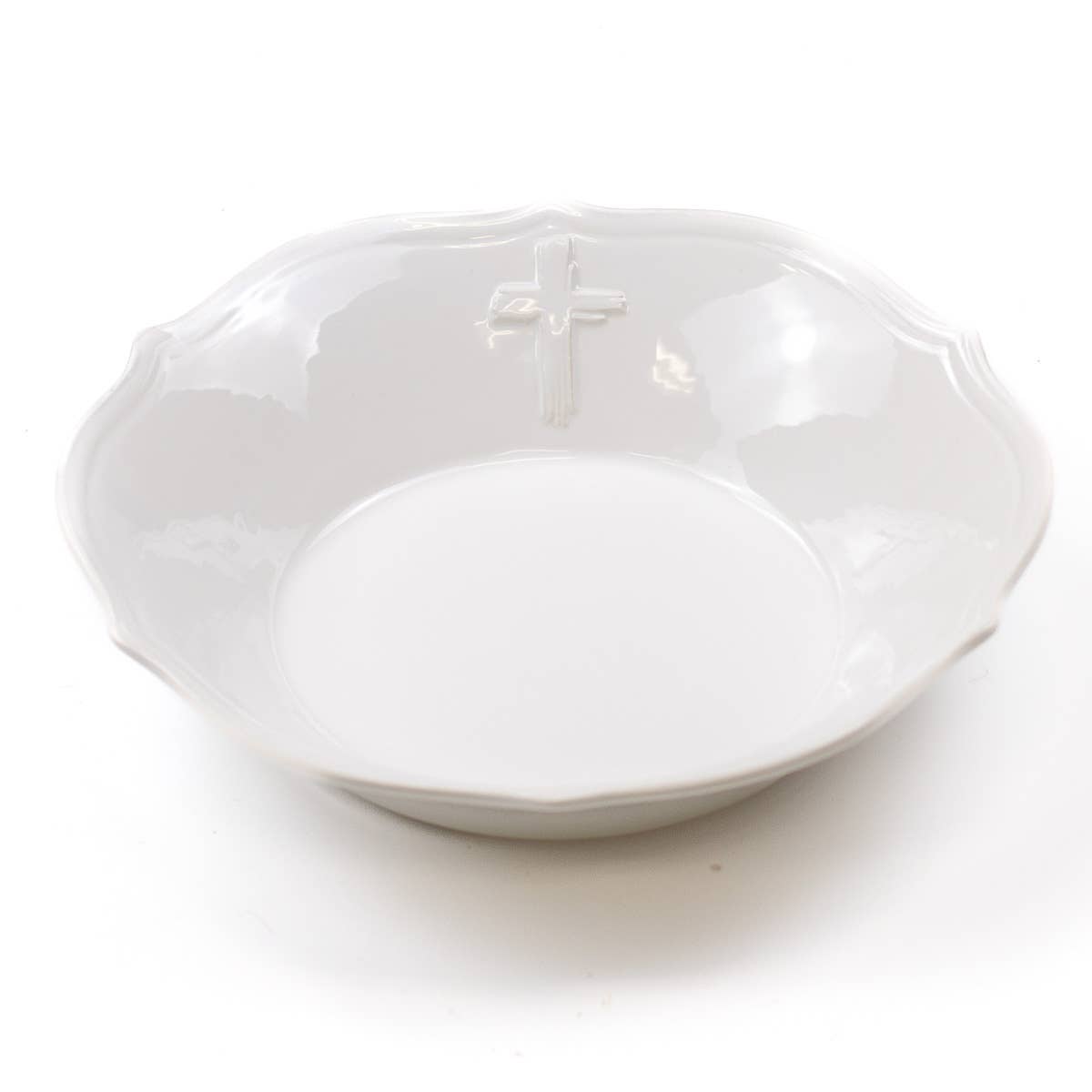 Cross Embossed Serving Bowl