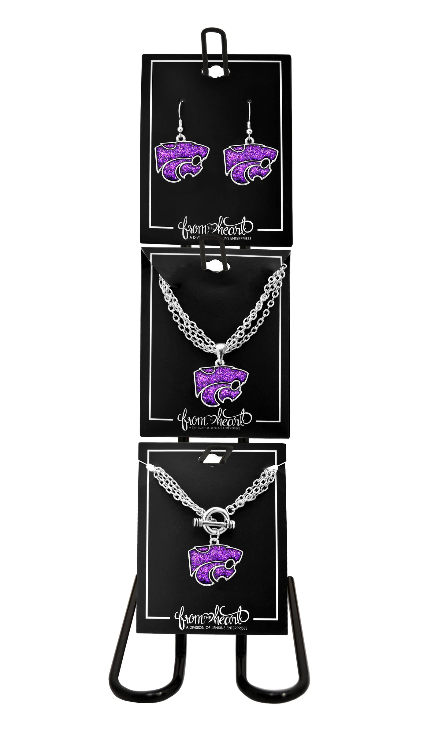 Kansas State Wildcats Game Day Glitter Earrings