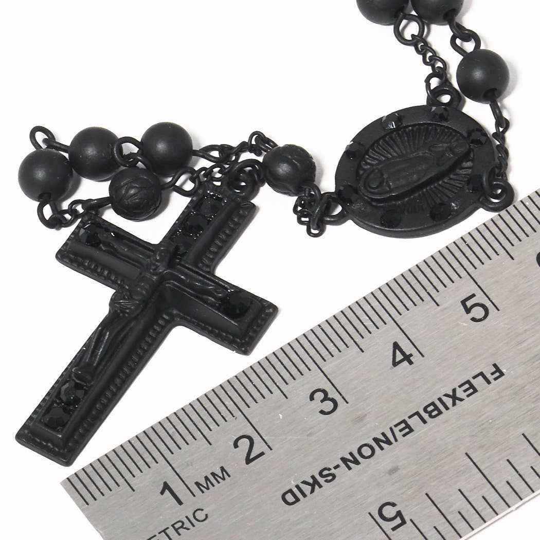 Gold-Dipped Rosary Necklace