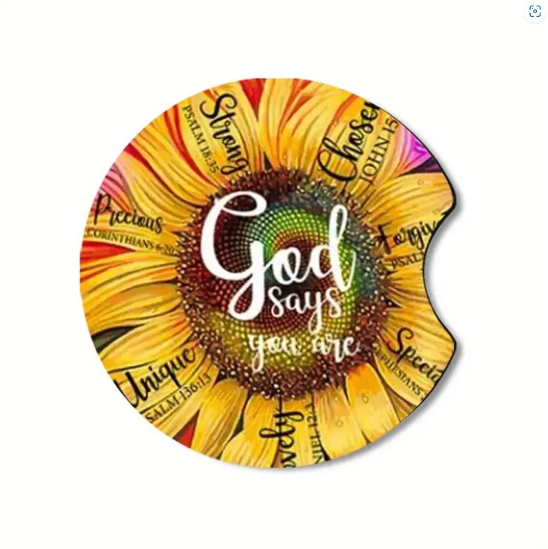 God Says You Are Car Coaster