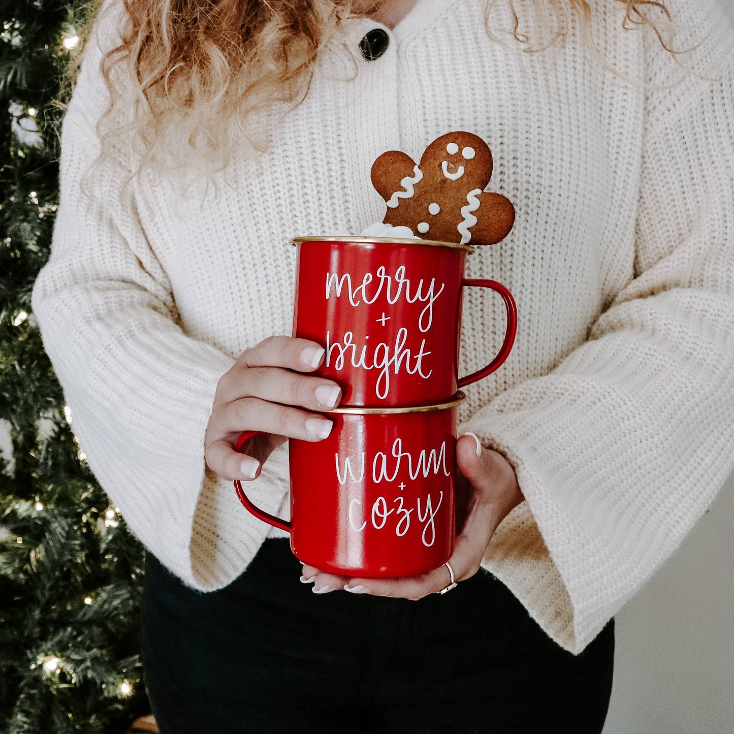 Merry and Bright Coffee Mug | Christmas Red