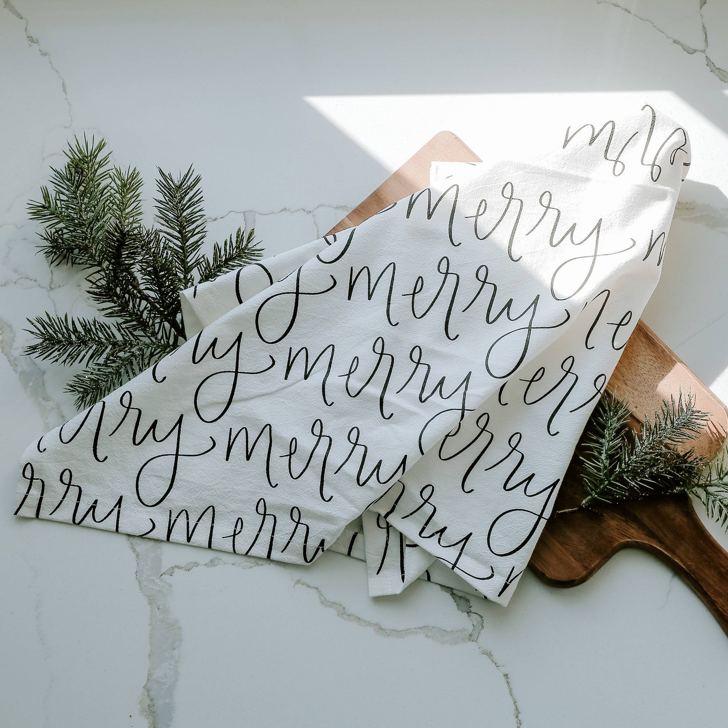 Merry Tea Towel - Home Decor & Gifts