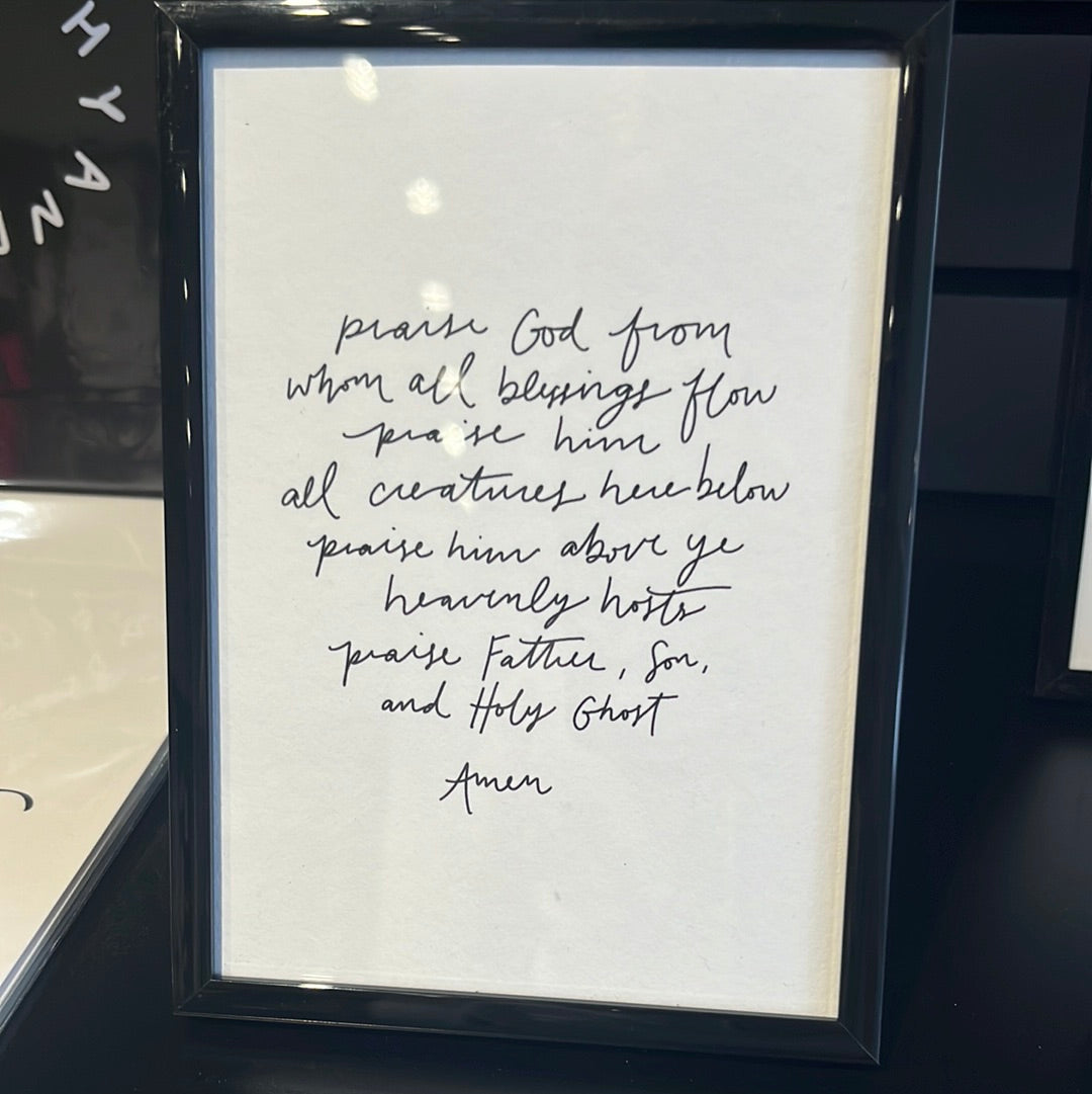 Doxology Framed Print