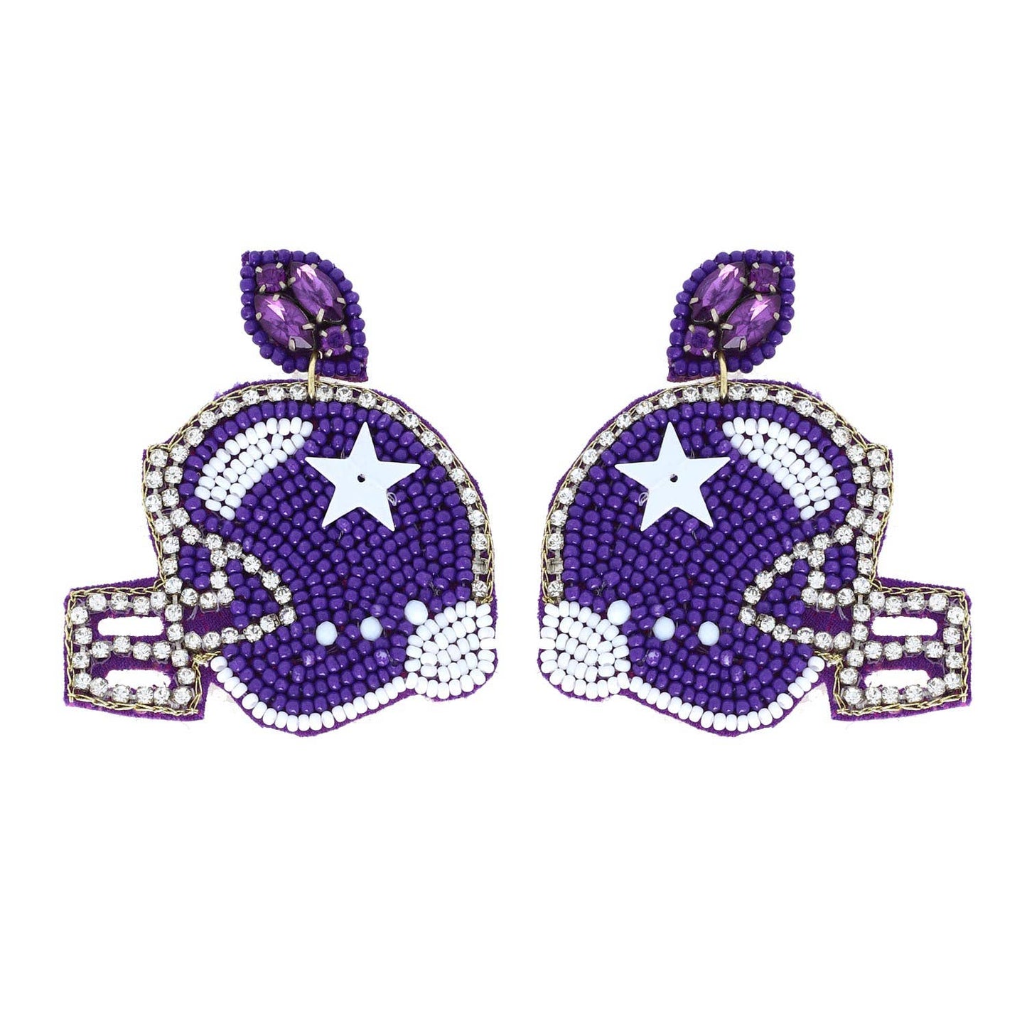 Football Helmet Dangle Earrings