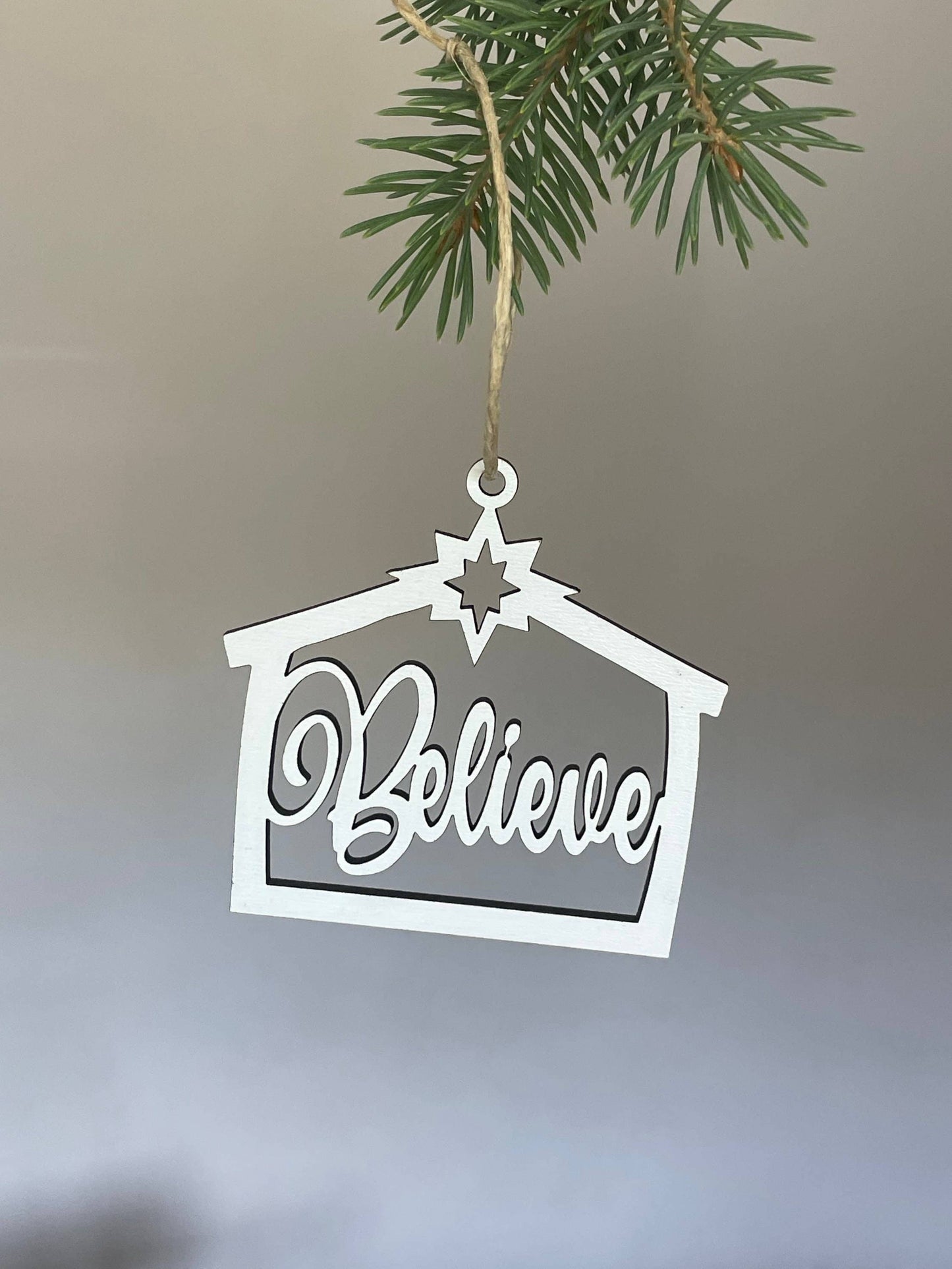 Believe Christmas Ornament