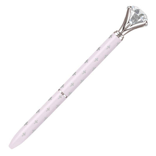 Lavender Cross Gem Pen