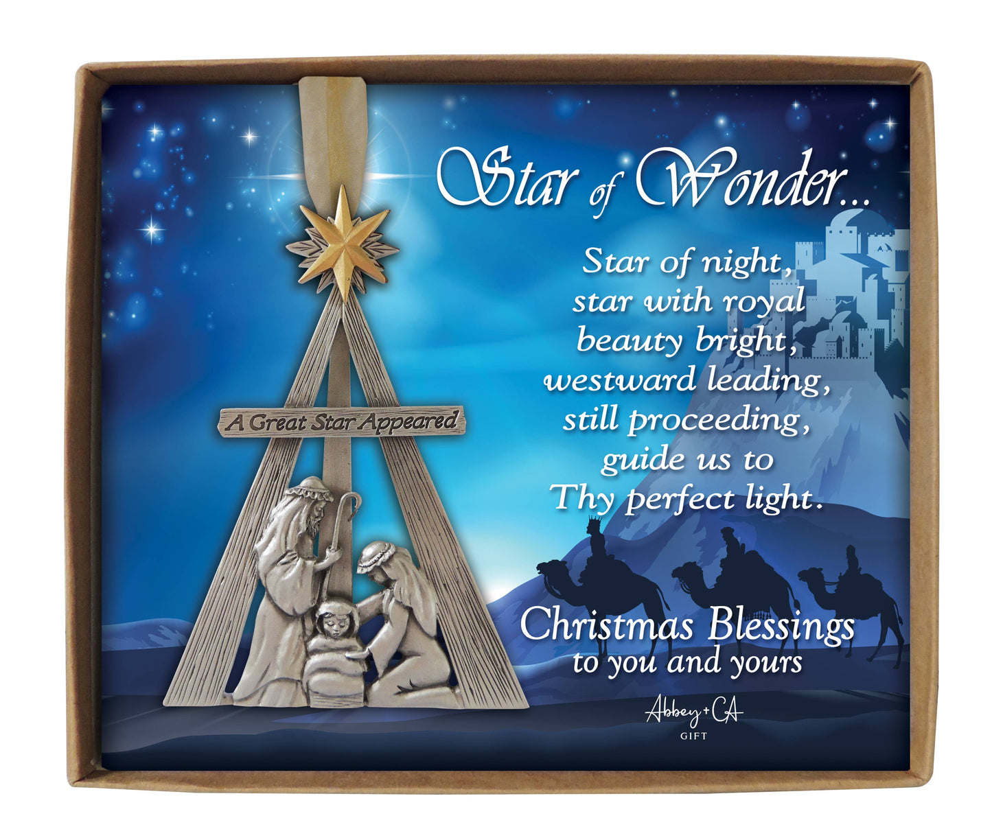 Star of Wonder Nativity Scene Ornament