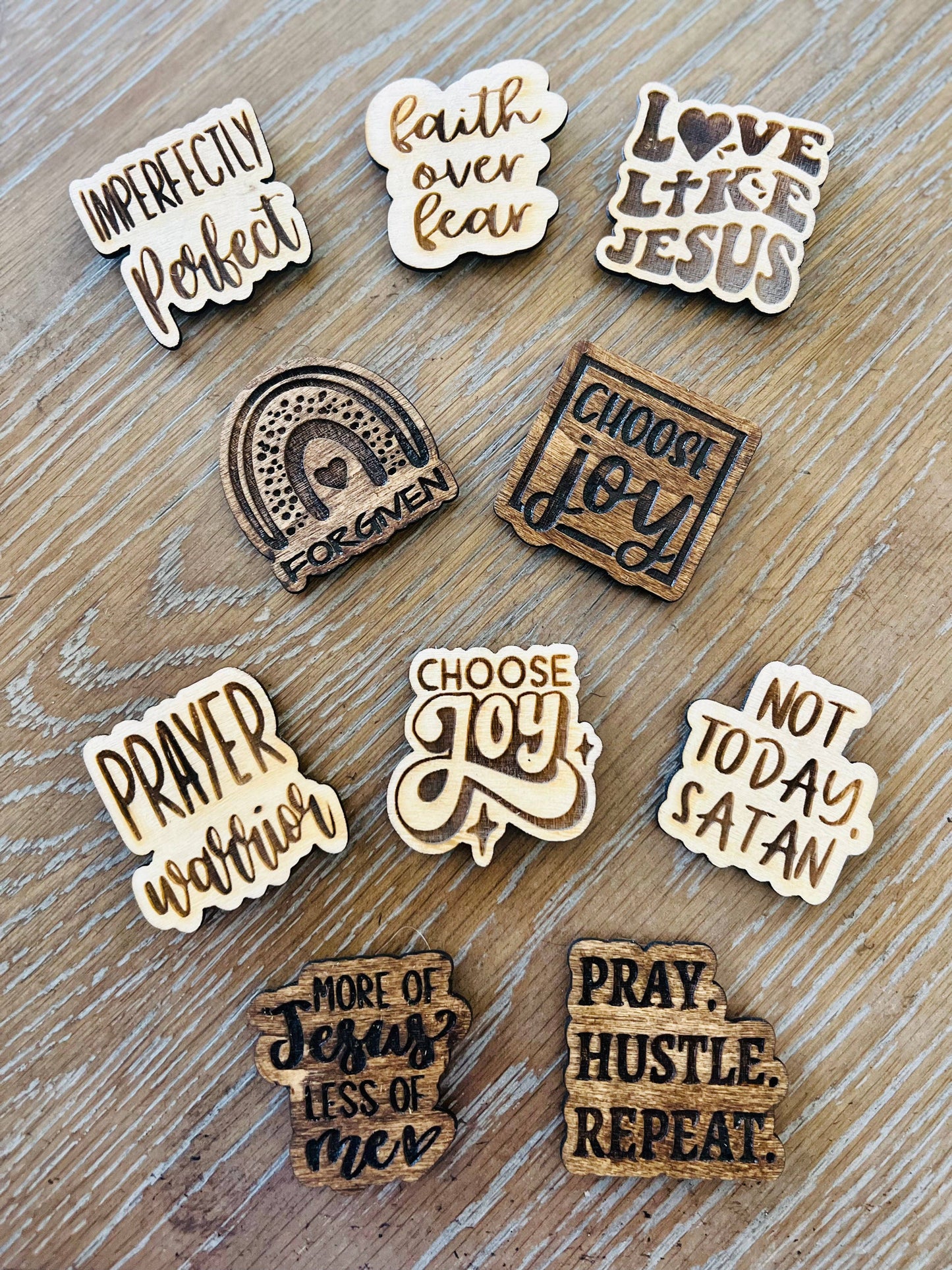 Wood Faith Inspired Magnets