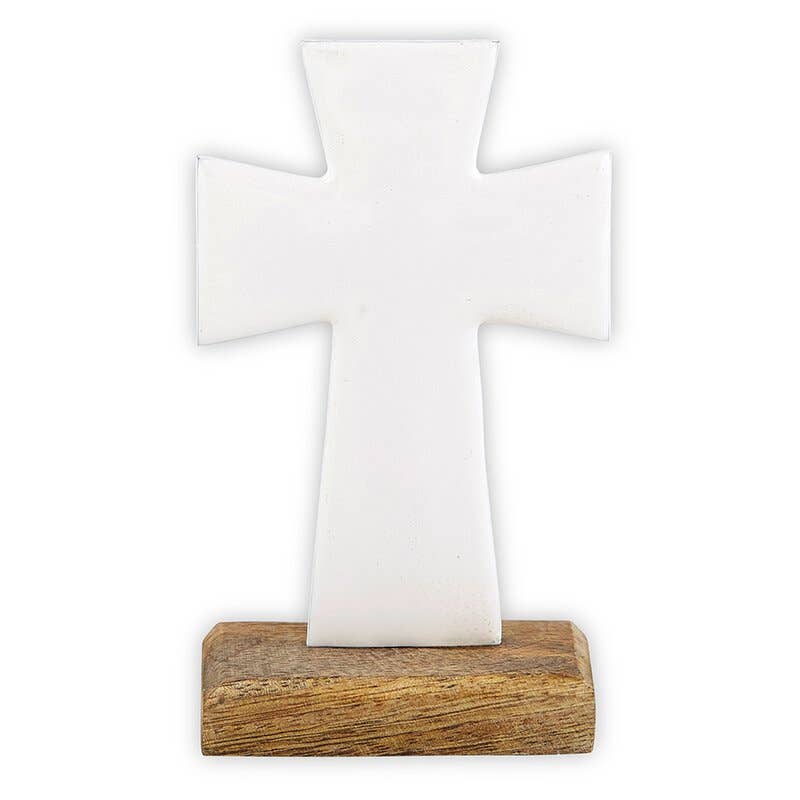 4" White Cross
