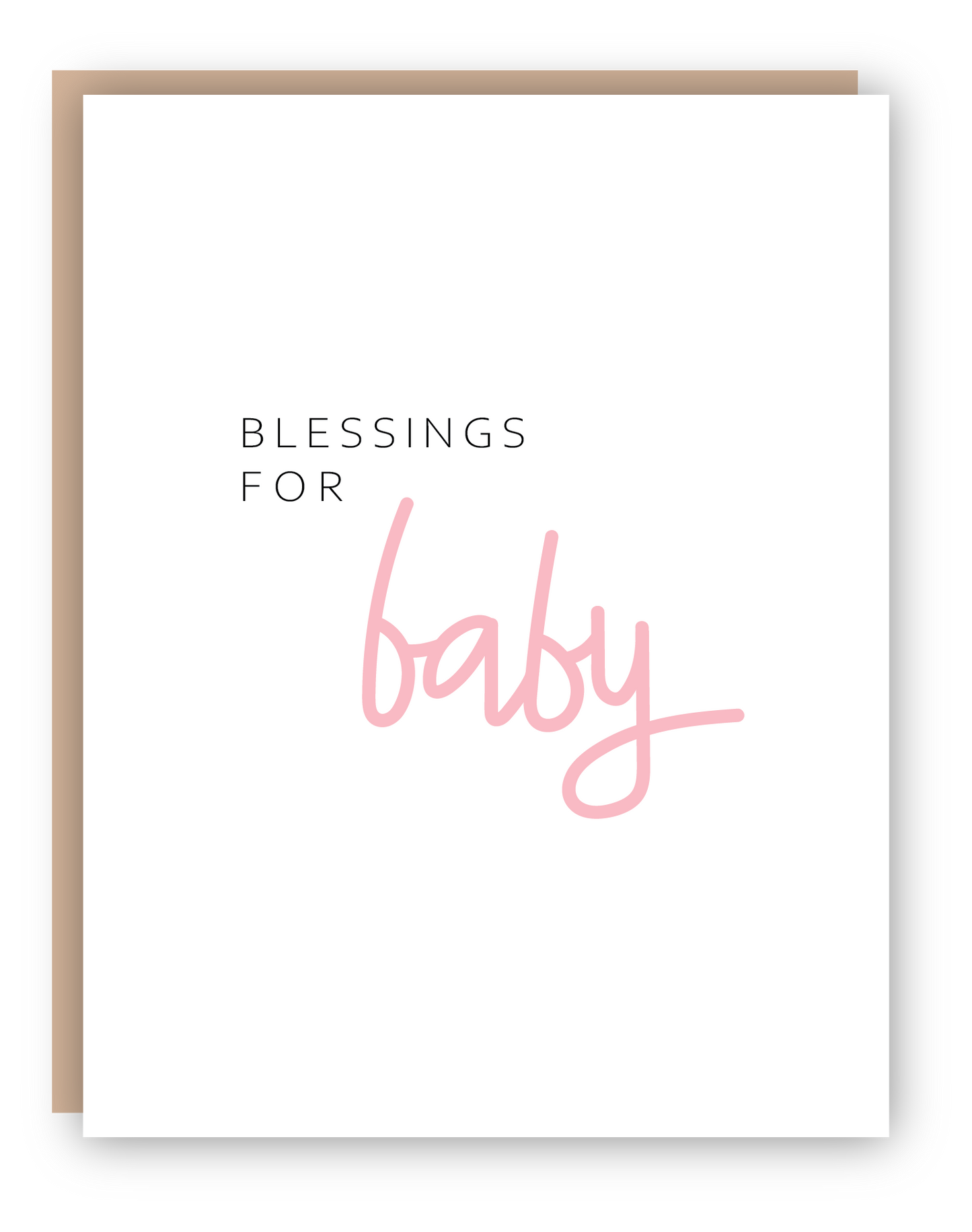 Blessings for Baby Card | Pink
