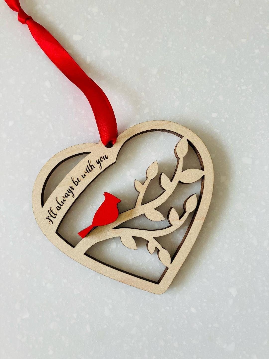 Cardinal I'll Always Be With You Memorial Ornament