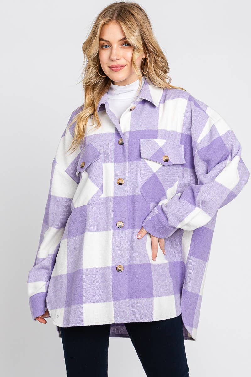 Flannel Shacket | Lavender