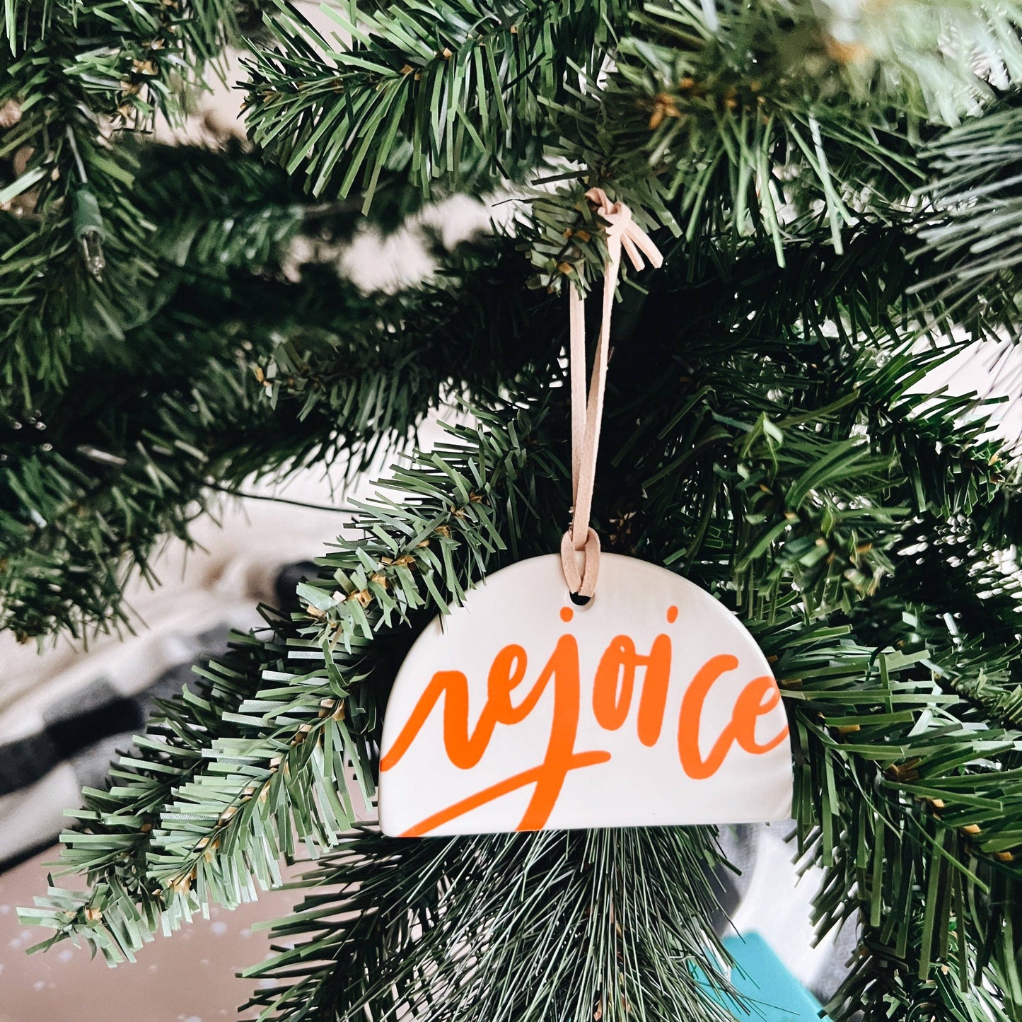 Rejoice Porcelain Christmas Ornament