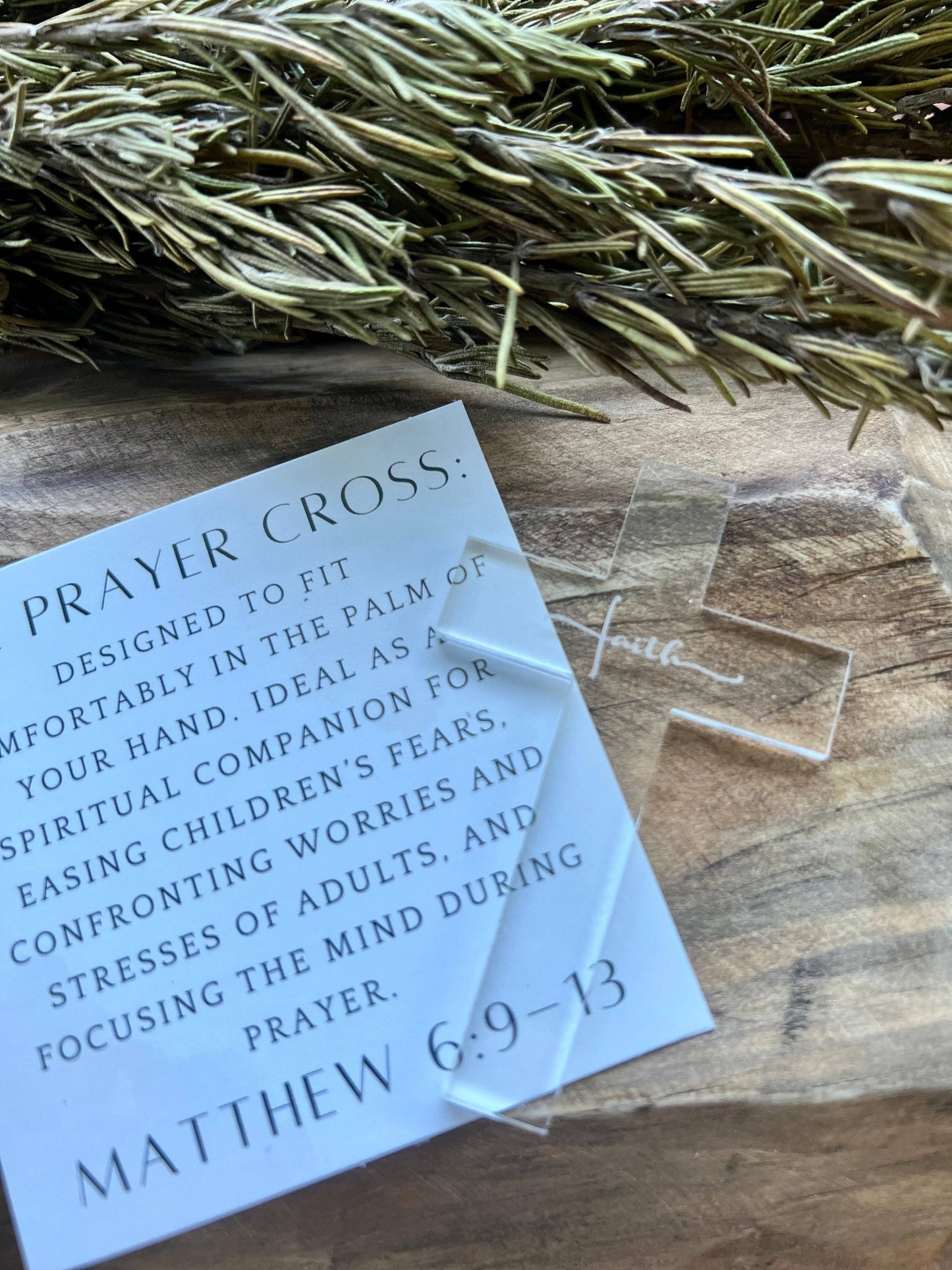 Acrylic Prayer Cross + Card