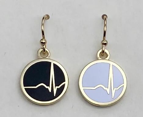 Come Alive Gold Tone Enamel Earrings