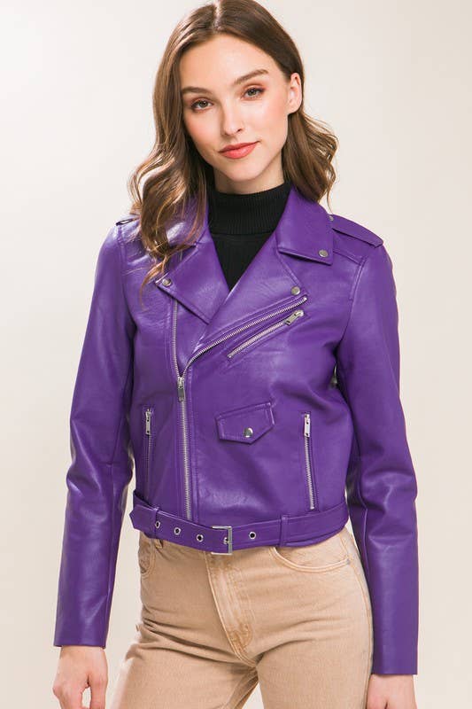 Biker Jacket | Purple