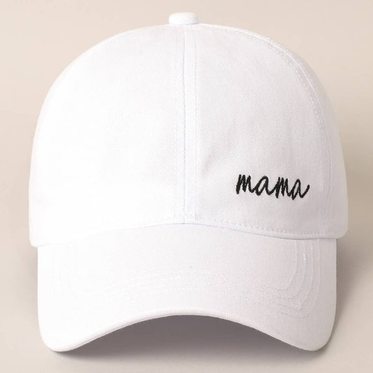 Mama Baseball Cap | White