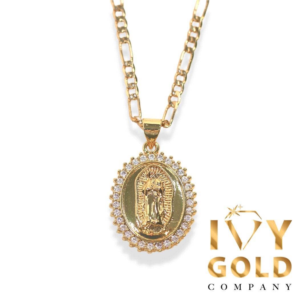 Gold Virgin Mary Necklace