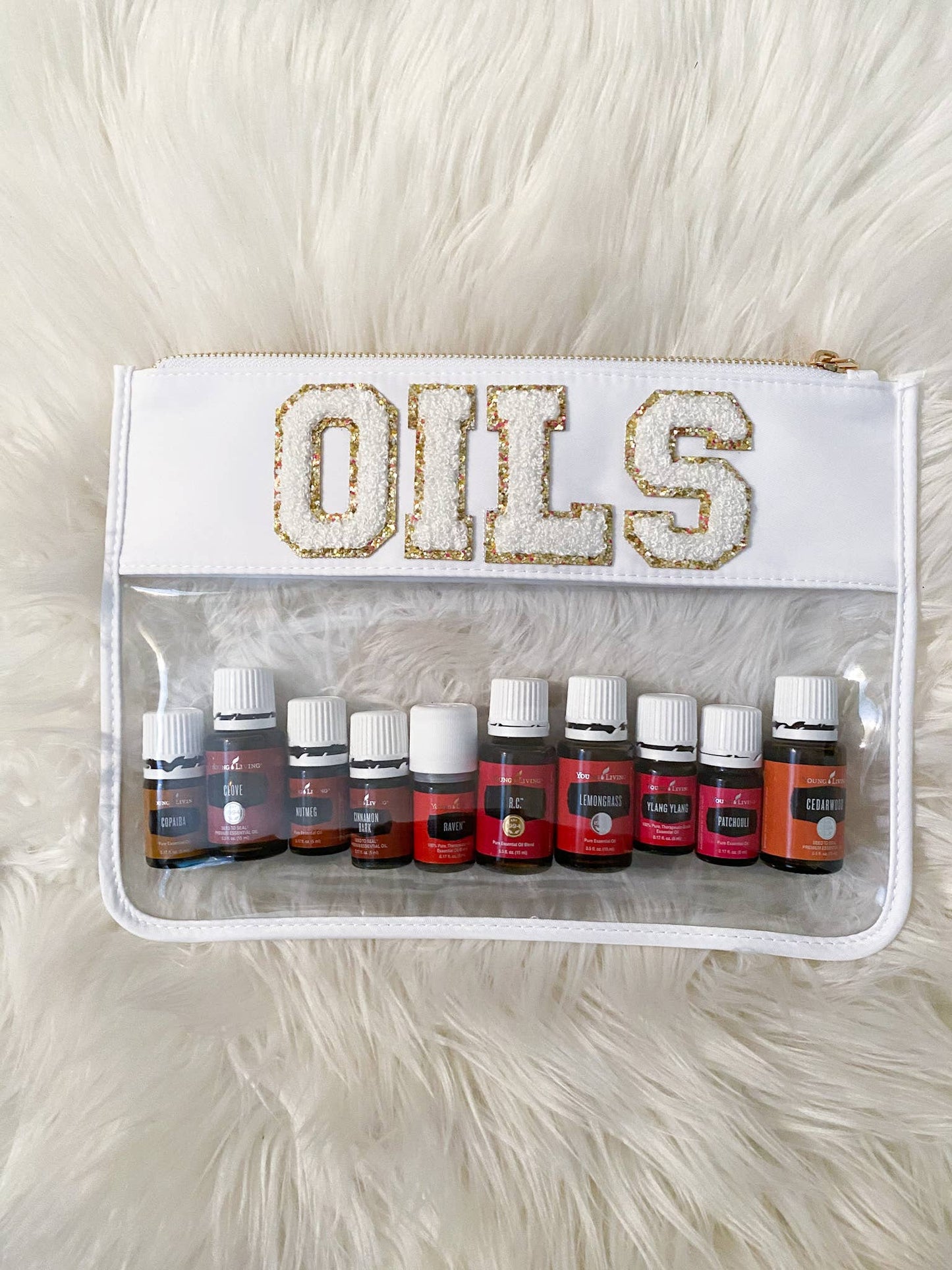 Essential Oil Pouch Clear PVC Zipper Bag