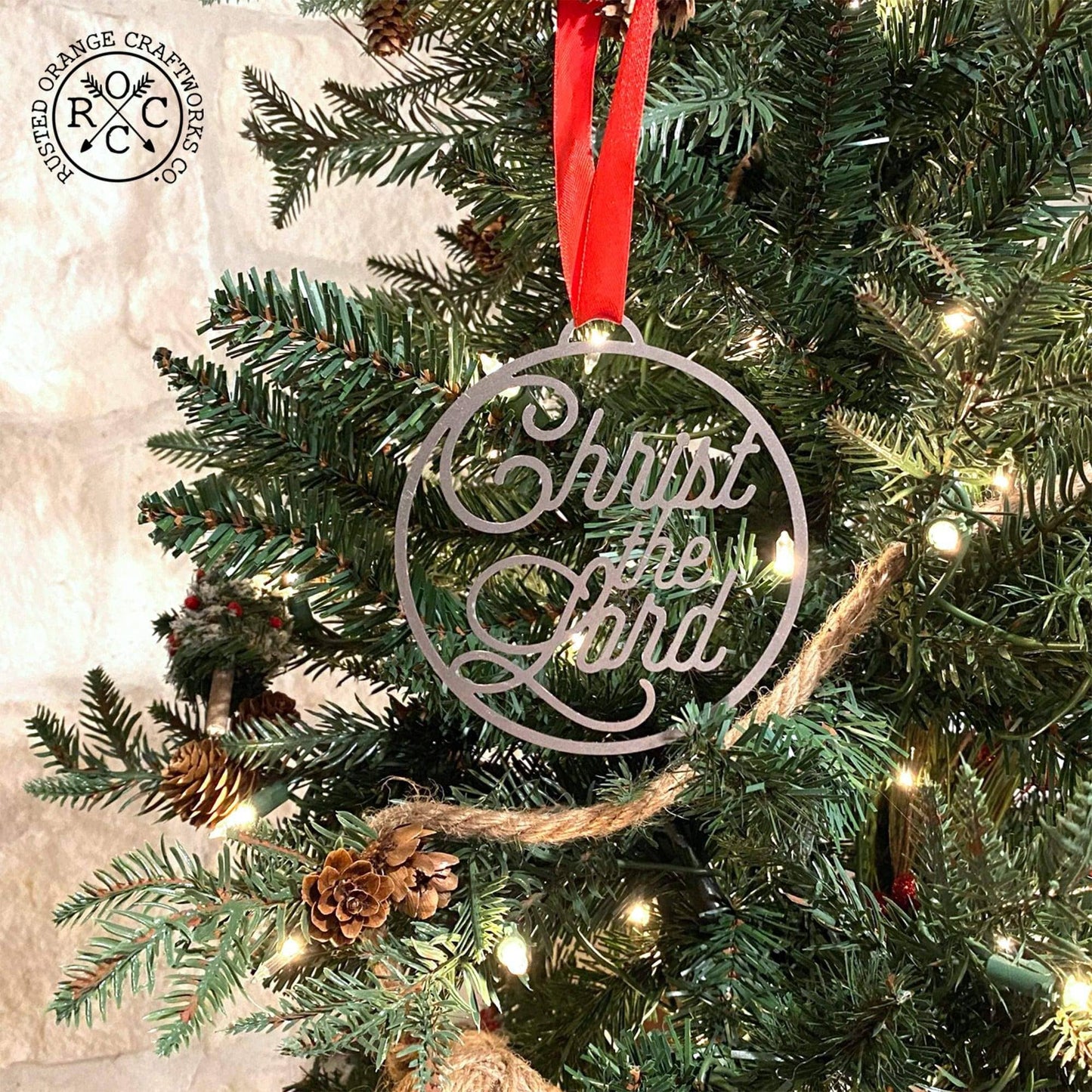Christ the Lord Metal Christmas Ornament