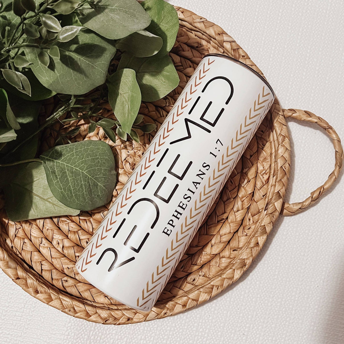 Redeemed Ephesians 1:7 20oz Skinny Tumbler