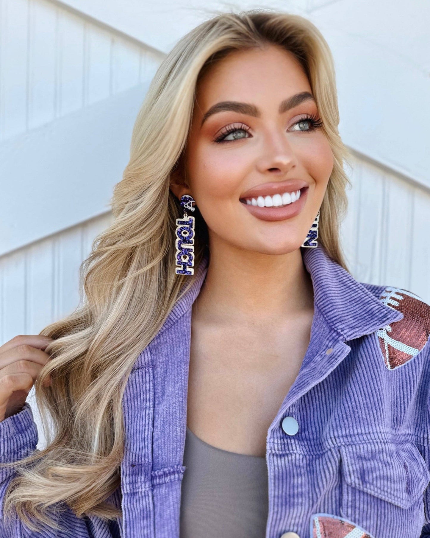 Touch Down Glitter Earrings