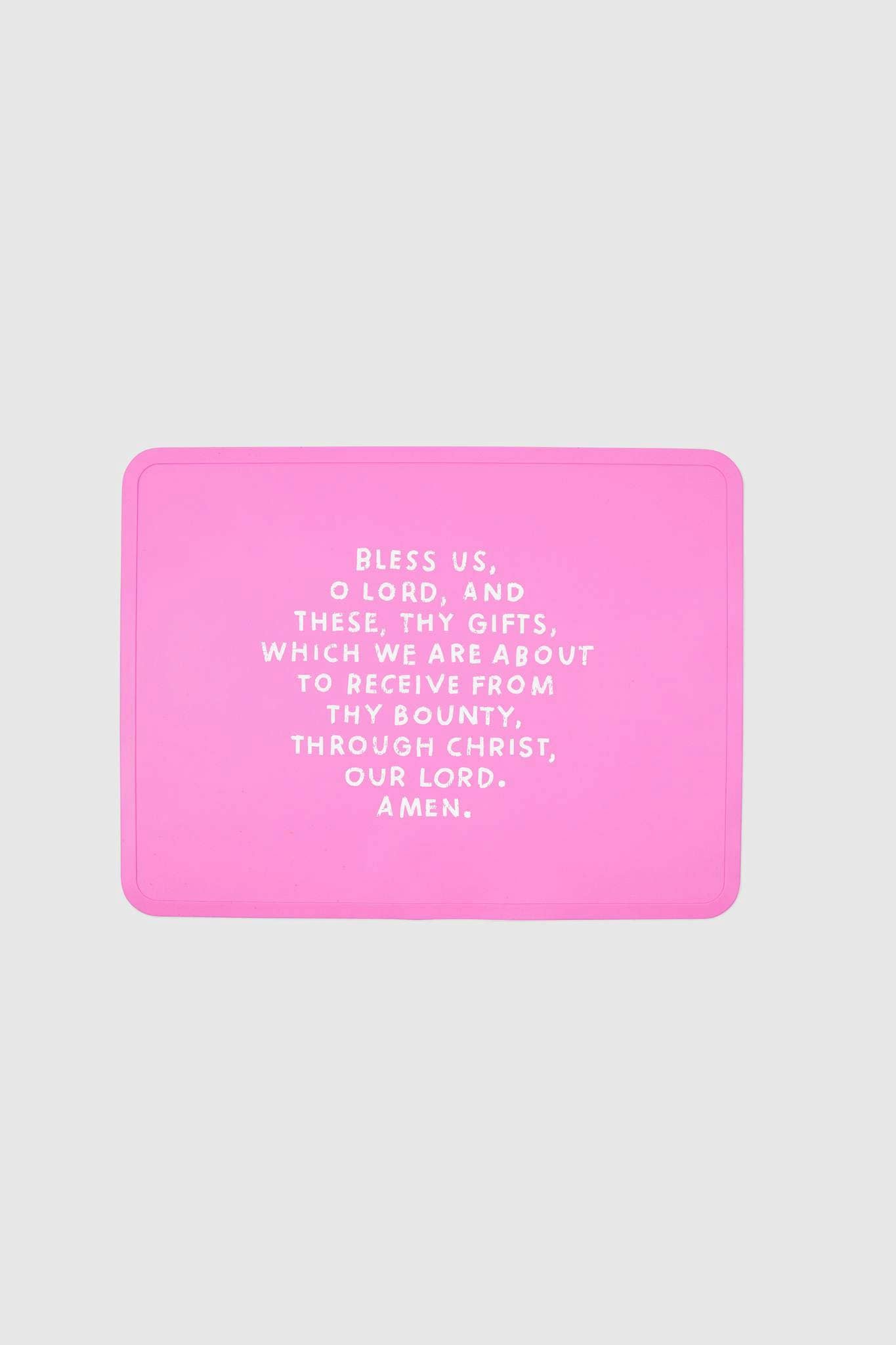 Meal Blessing Silicone Placemat | Pink