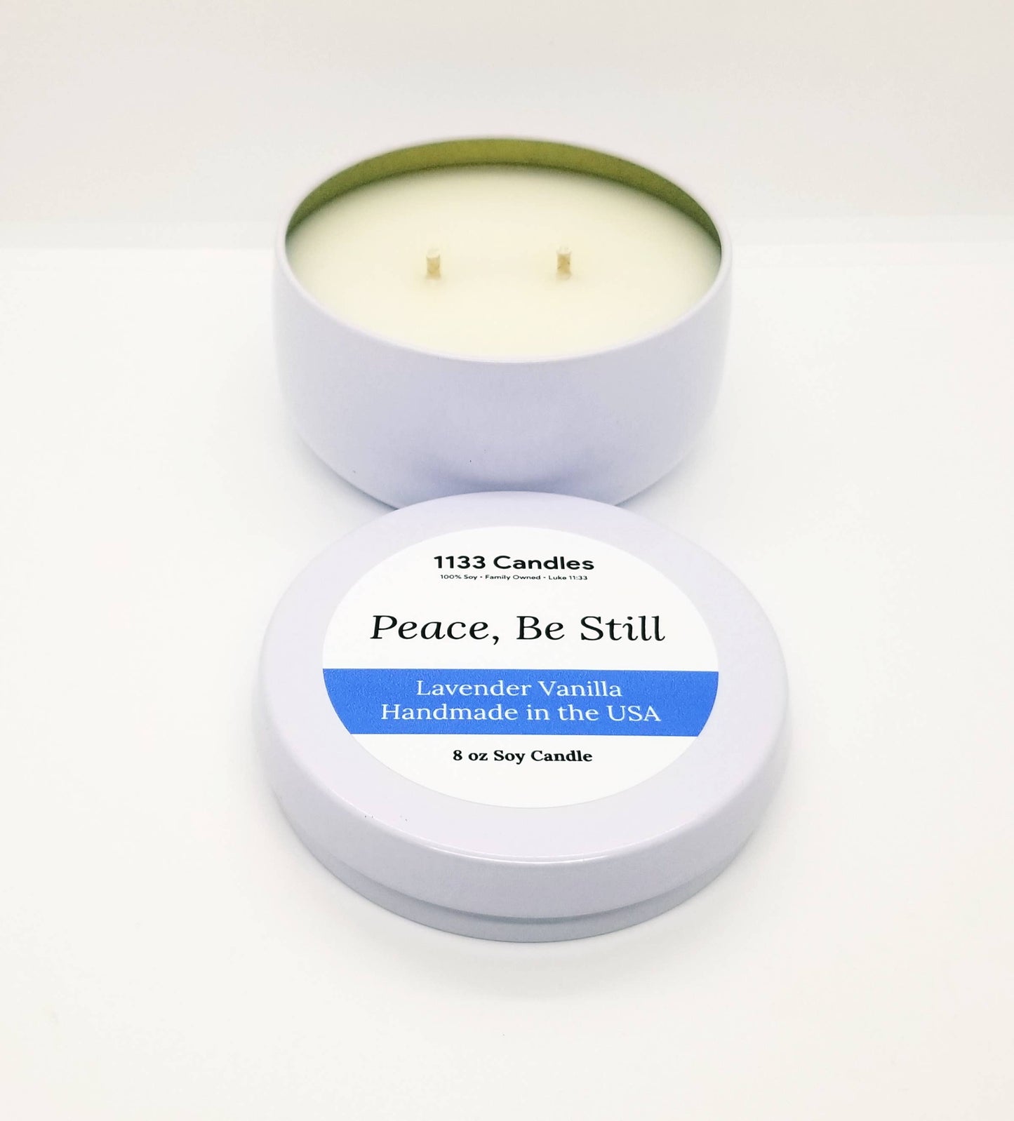 Peace, Be Still Lavender Vanilla Soy Candle