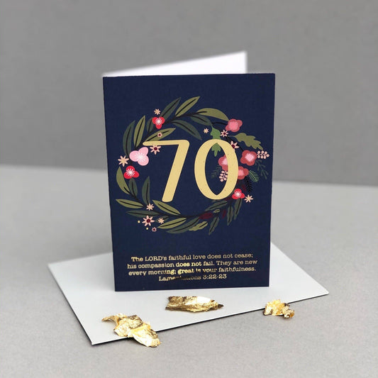 70th Birthday Card