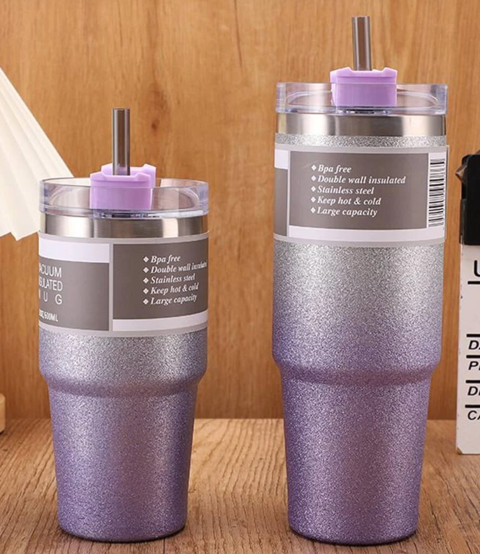 Lavender Glitter Tumbler
