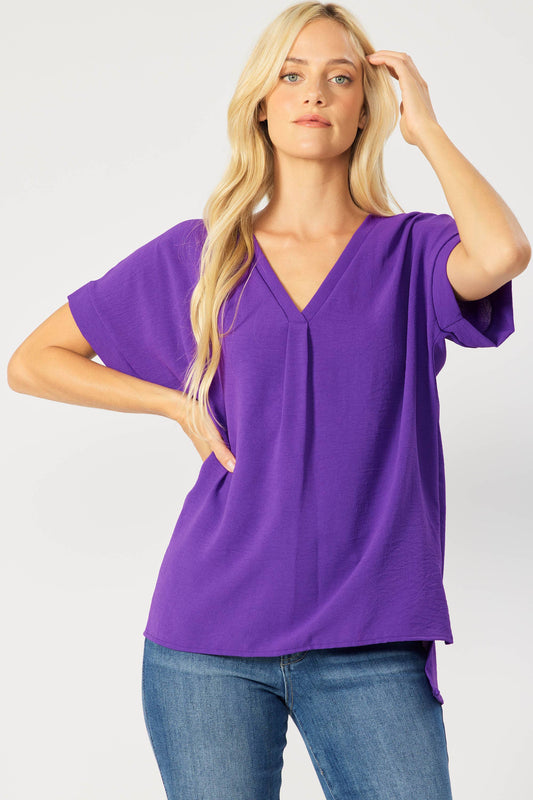 V-Neck Top | Purple