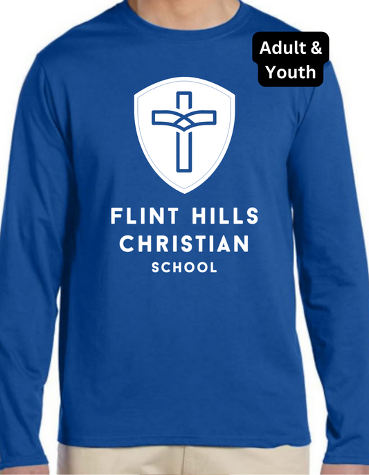 FHCS Blue Logo Long Sleeve T-Shirt