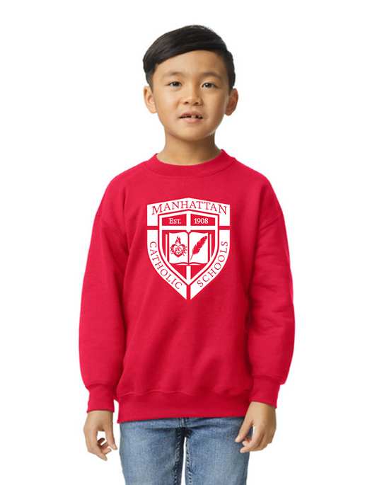 MCS Youth Logo Crew Sweatshirt | Red