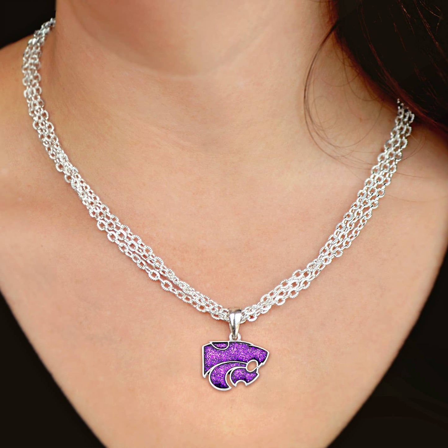 Kansas State Wildcats  Game Day Glitter Necklace