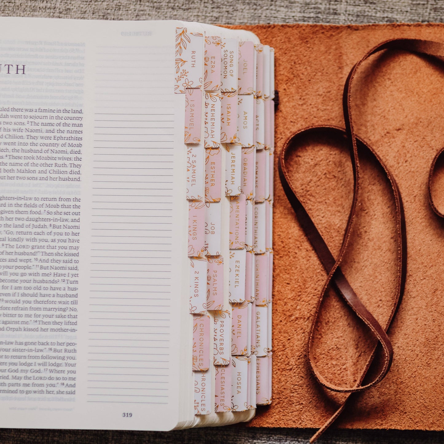 Gold Foil Bible Tabs | Dusty Pink